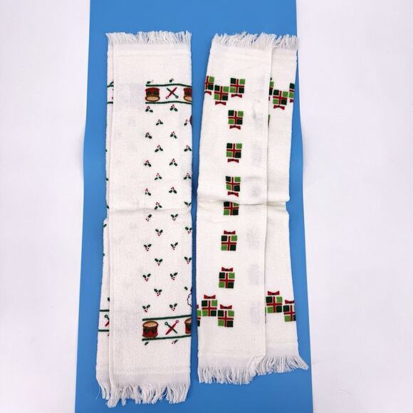 Set of 2 Vintage Hand Towels by Cannon Christmas Time 100% cotton made In USA - Picture 6 of 9